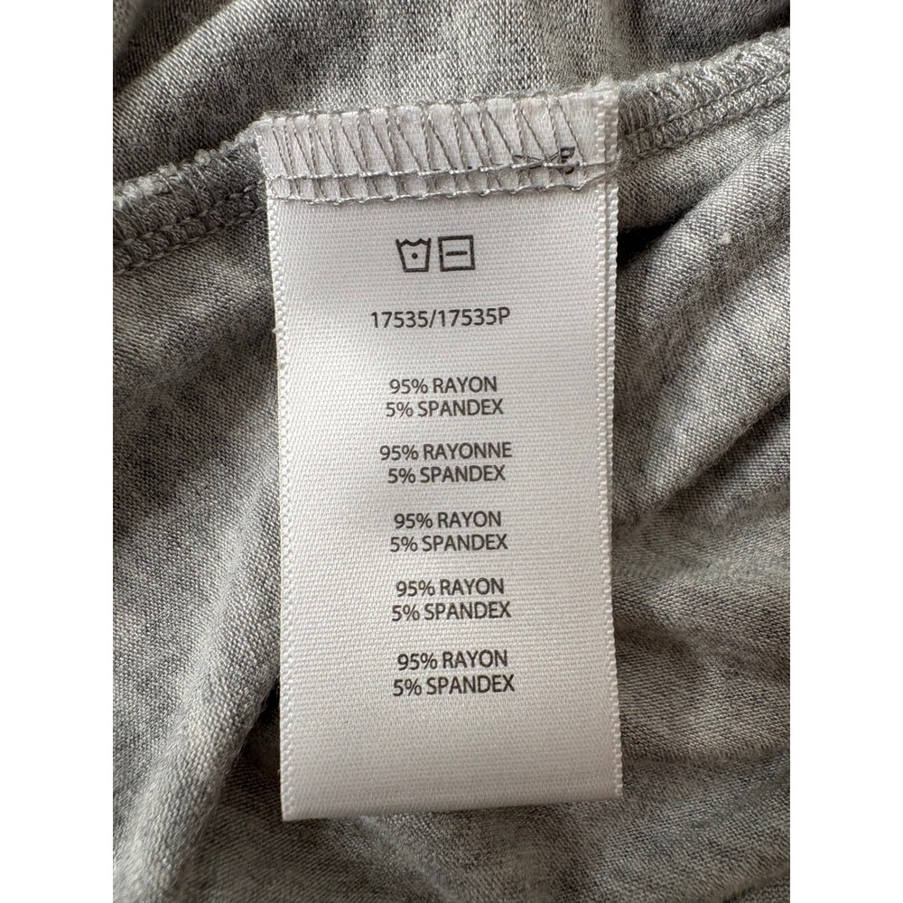DOLAN Womens Gray Scoop Neck 3/4 Sleeve Top XL Minimalist Neutral Casual Layered - Picture 5 of 10